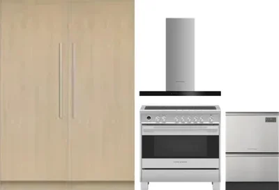 5 Piece Package Includes Refrigerator, Freezer, Range, Hood And Dishwasher